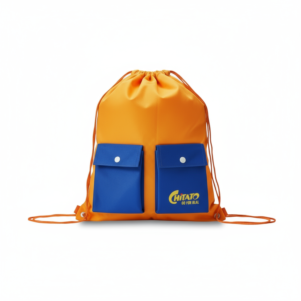 Chitato Two-Pocket Drawstring Bag