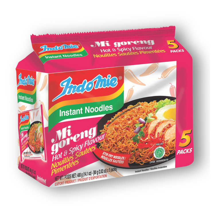 Indomie Mie Goreng Spécial (paquet de 15) + Indomie Mi Goreng chaud et épicé (paquet de 15)