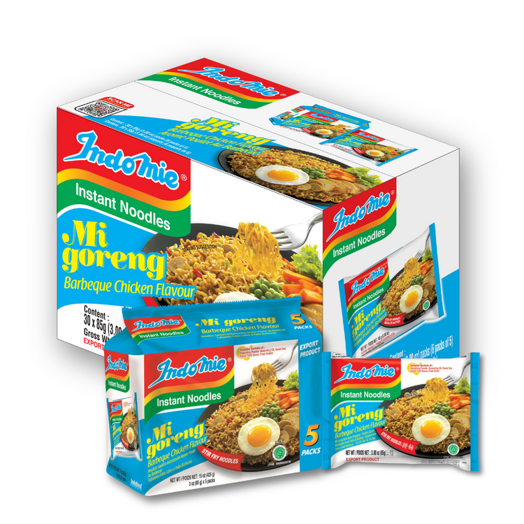 2 boîtes de poulet BBQ Mi Goreng (2 x 30 paquets)