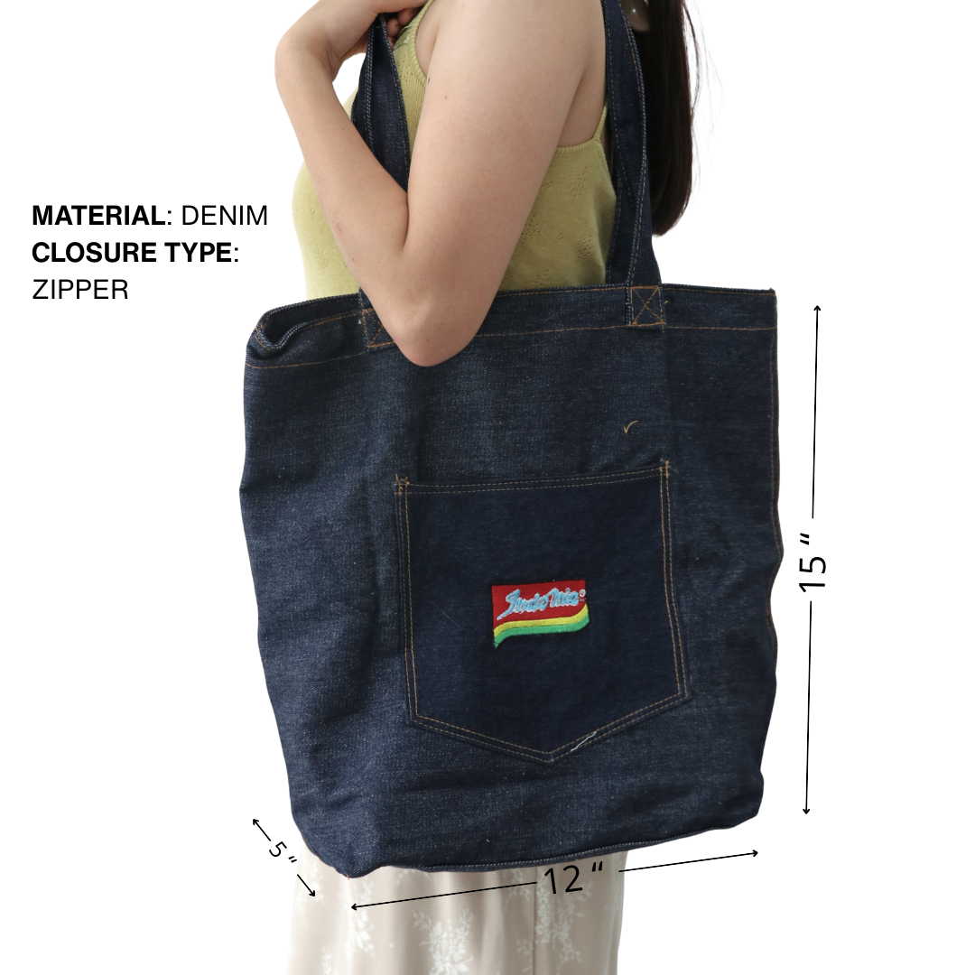 Denim Bag Set (with Iron Patch & Bunny Bag Charm)