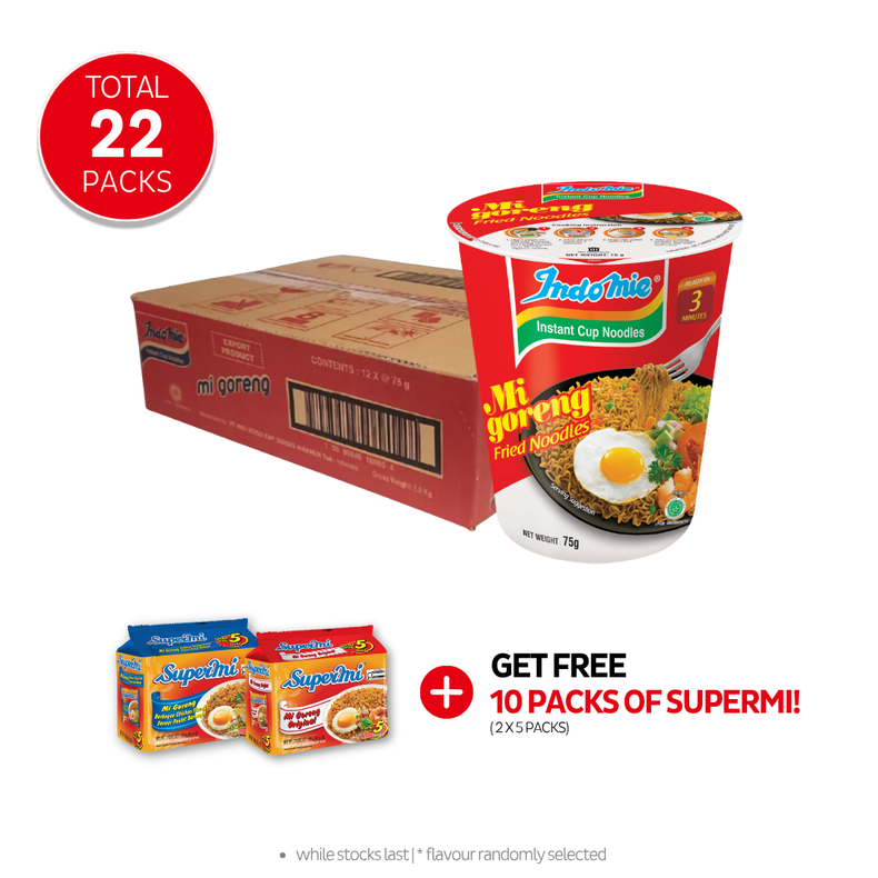 Indomie Mi Goreng Cup (12 cups)