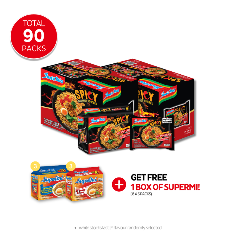 2 boîtes de poulet épicé Mi Goreng (2 x 30) - DLUO : août 2025