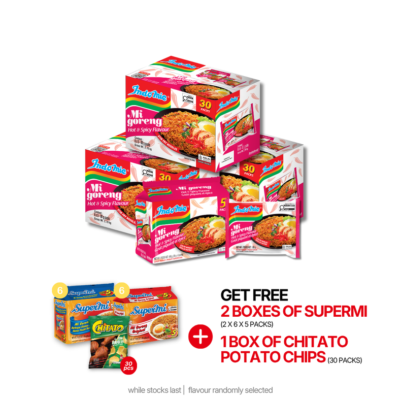 3 Boxes of Mi Goreng Hot & Spicy (3 x 30 pk)