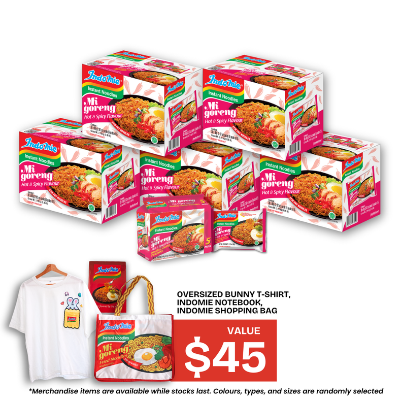 5 boîtes de Mi Goreng épicé (5 x 30 paquets)