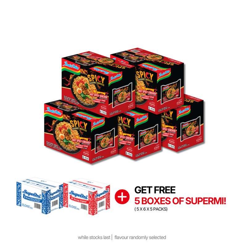 5 Boxes of Mi Goreng Hot Spicy Chicken (5 x 30 pk)
