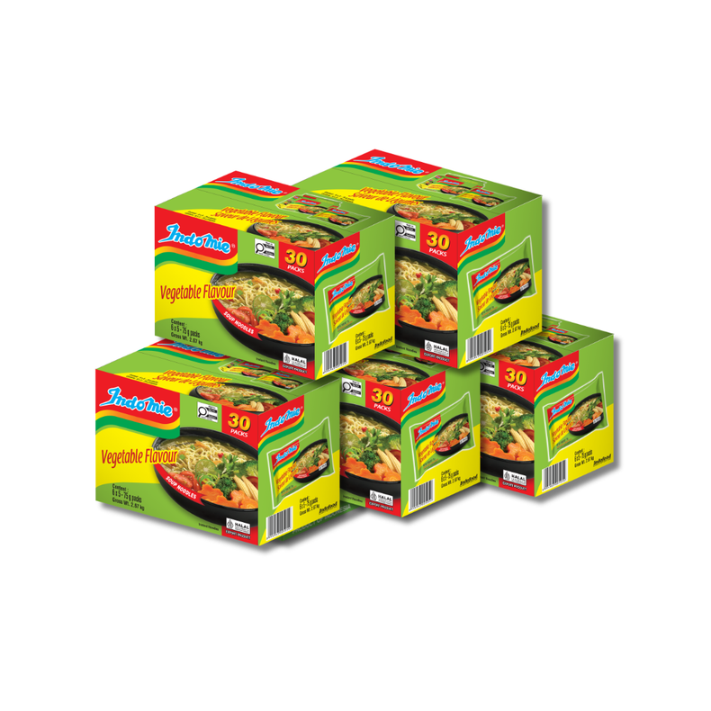 5 Boxes of Vegetable Flavour (5 x 30 pk)