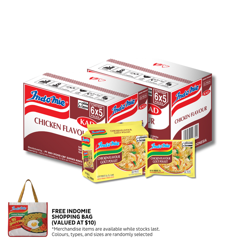 2 Boxes of Chicken Flavour (2 x 30 pk) + Shopping Bag