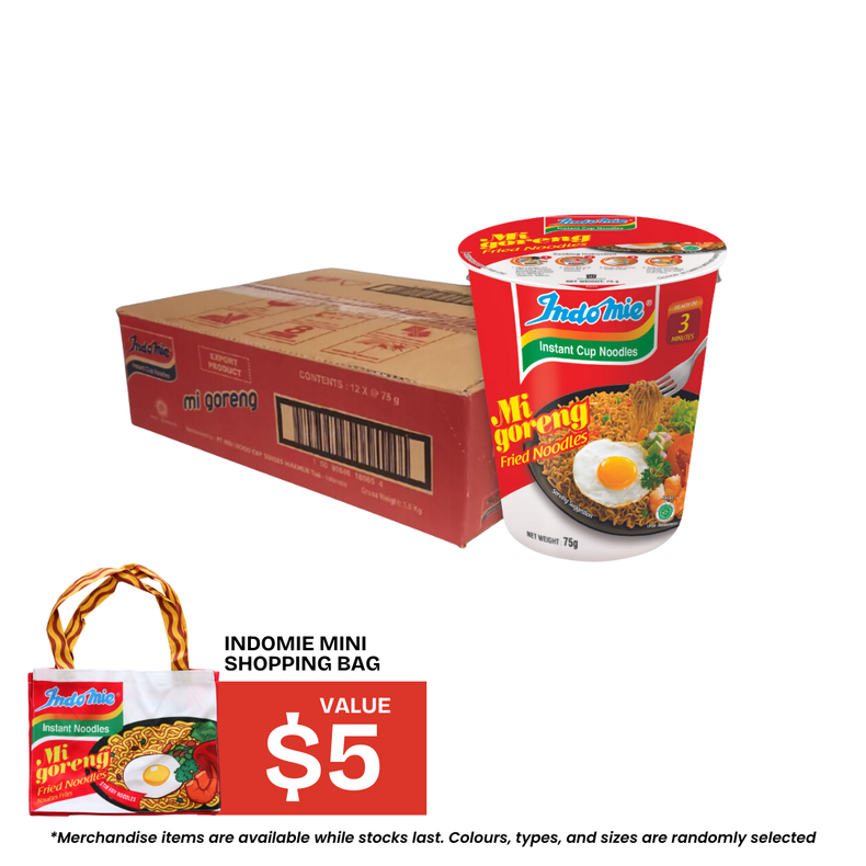 Indomie Mi Goreng Cup (12 tasses) - BBD : novembre 2025