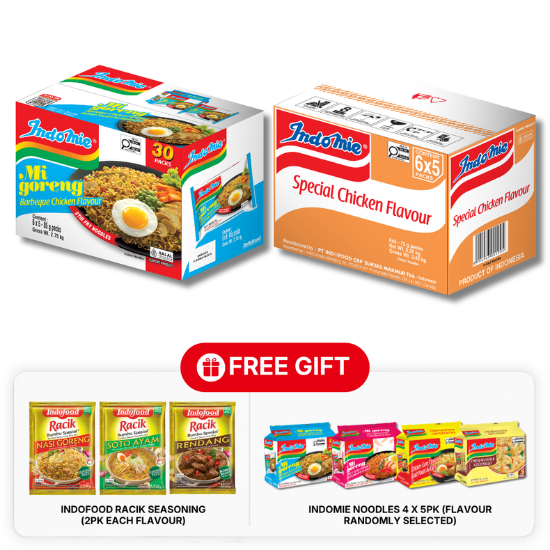 Mi Goreng BBQ Chicken (30 pk) + Special Chicken Flavour (30 pk)