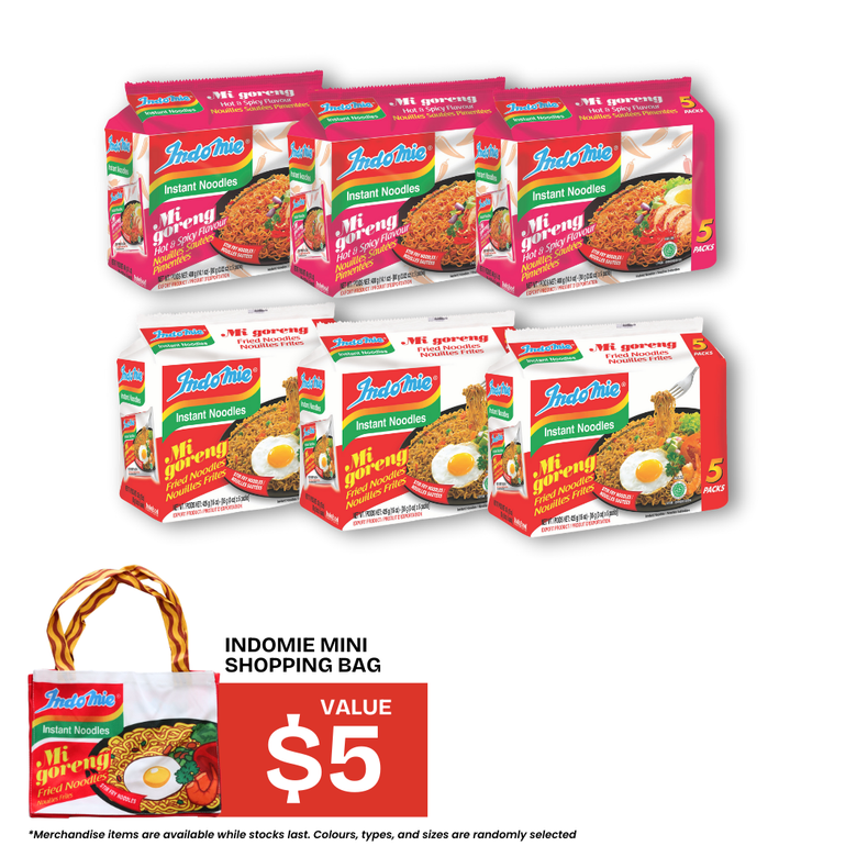 Mi Goreng Special (15 pk) [BBD: Dec 2025] + Mi Goreng Hot & Spicy (15 pk) [BBD: Dec 2025] + Mini Shopping Bag