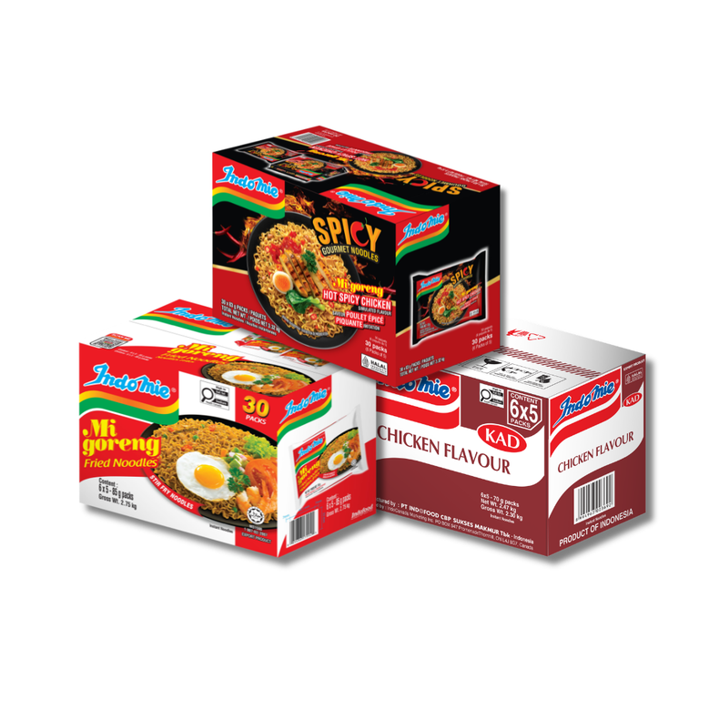 Mi Goreng Special (30 pk) + Mi Goreng Hot Spicy Chicken (30 pk) + Chicken Flavour (30 pk) [BBD: Aug 2026]