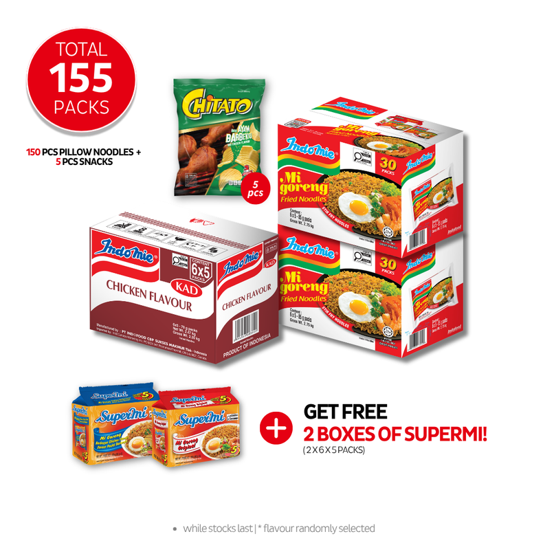 2 Boxes of Mi Goreng Special (2 x 30 pk) + Chicken Flavour (30 pk) [BBD: Jul 2026] + Chitato BBQ Chicken Flavour (5 pk) [BBD: Aug 2026]