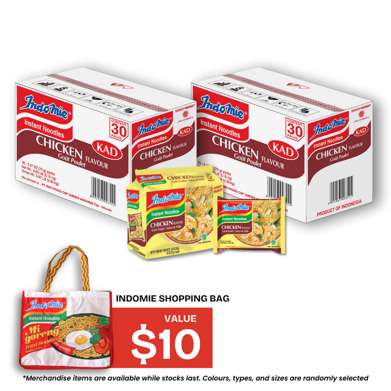 2 Boxes of Chicken Flavour (2 x 30 pk) + Shopping Bag