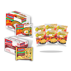 Indomie Mie Goreng Special (Dry) + Indomie Chicken Flavor (Soup) + 6 Packs of Chitato Mi Goreng