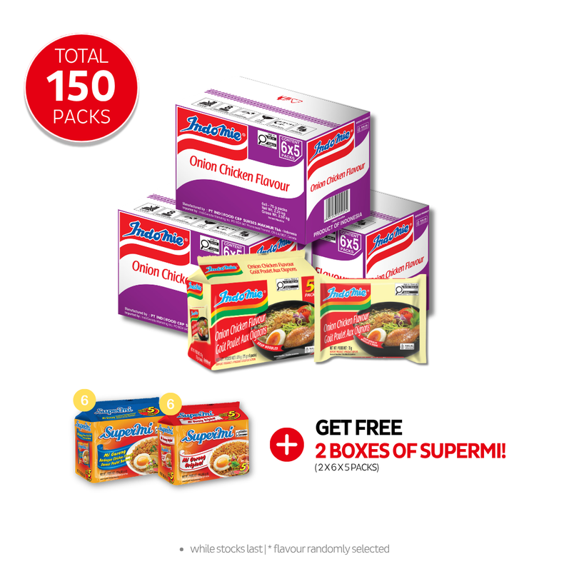 3 Boxes of Onion Chicken Flavour (3 x 30 pk)