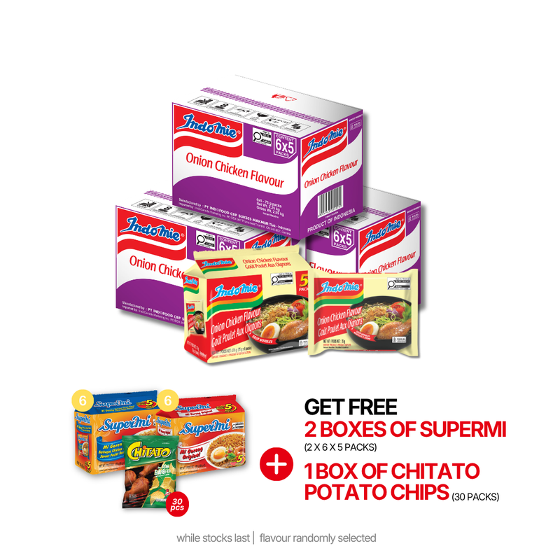 3 Boxes of Onion Chicken Flavour (3 x 30 pk)