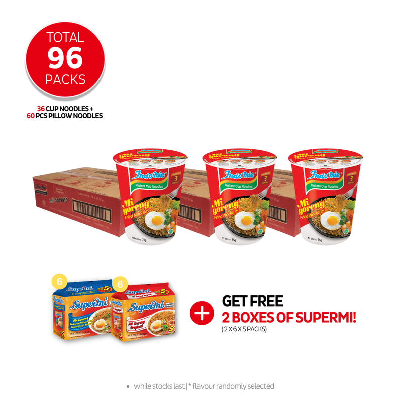 3 Boxes of Mi Goreng Cup (3 x 12 cups)