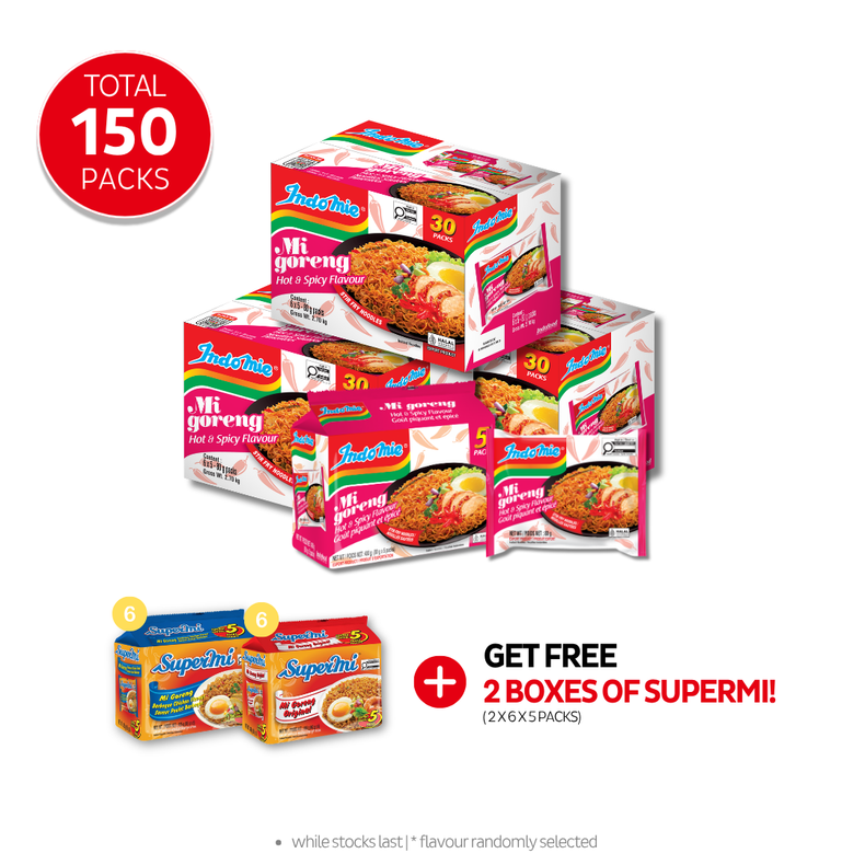 3 Boxes of Mi Goreng Hot & Spicy (3 x 30 pk)