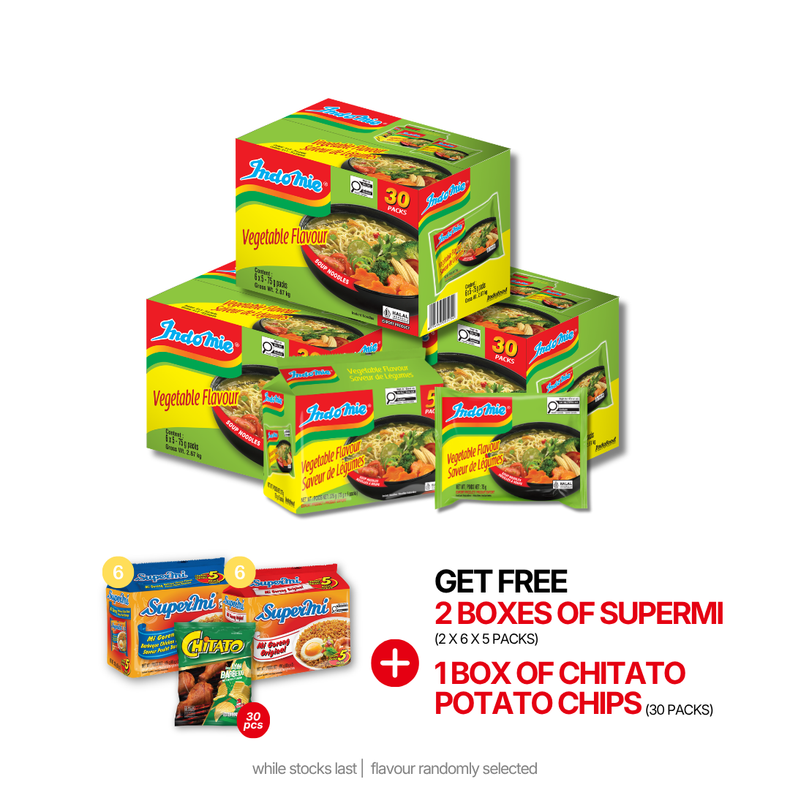 3 Boxes of Vegetable Flavour (3 x 30 pk)