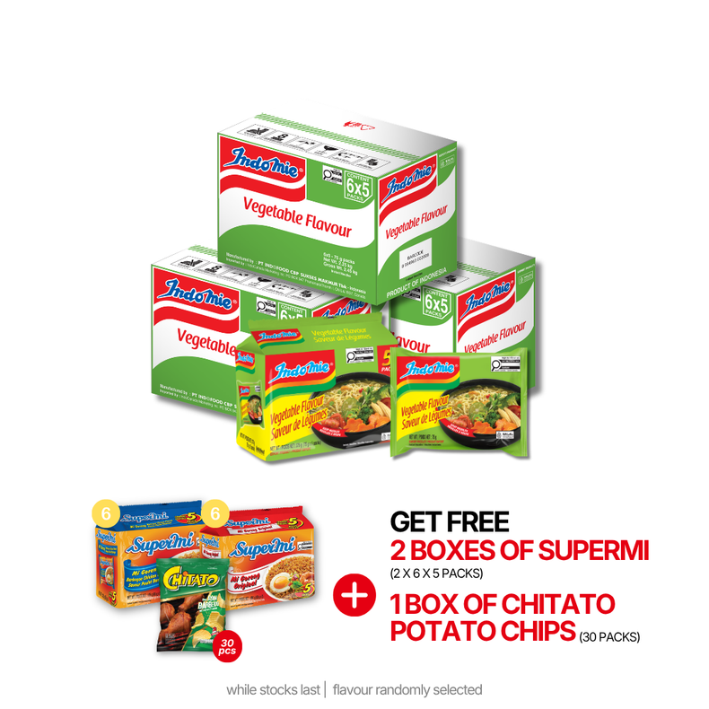 3 Boxes of Vegetable Flavour (3 x 30 pk)