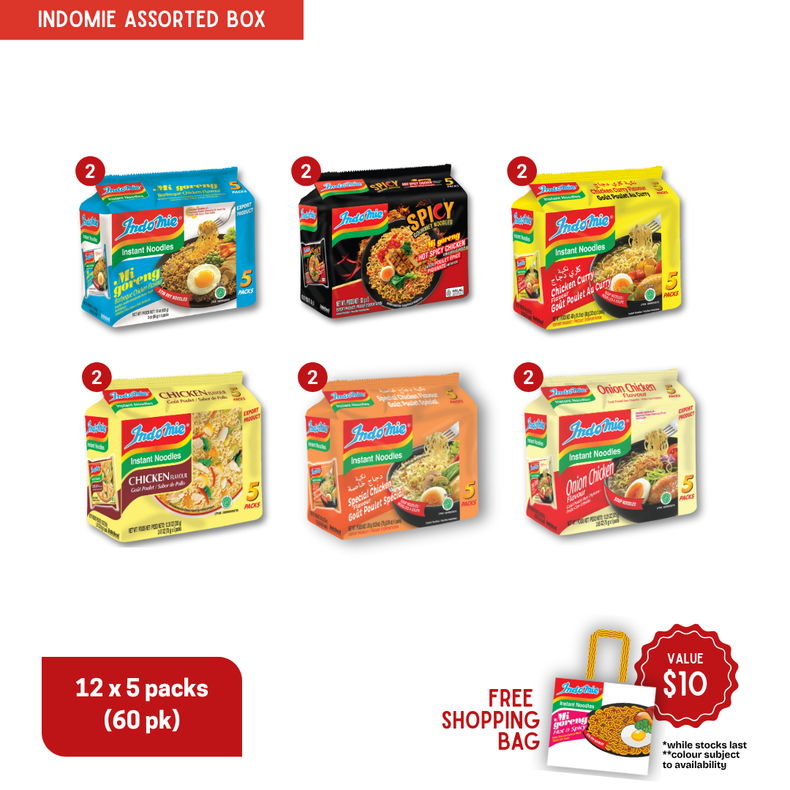 Assorted Flavours (60 pk) - 6 Flavours Inside [FREE Shopping Bag]