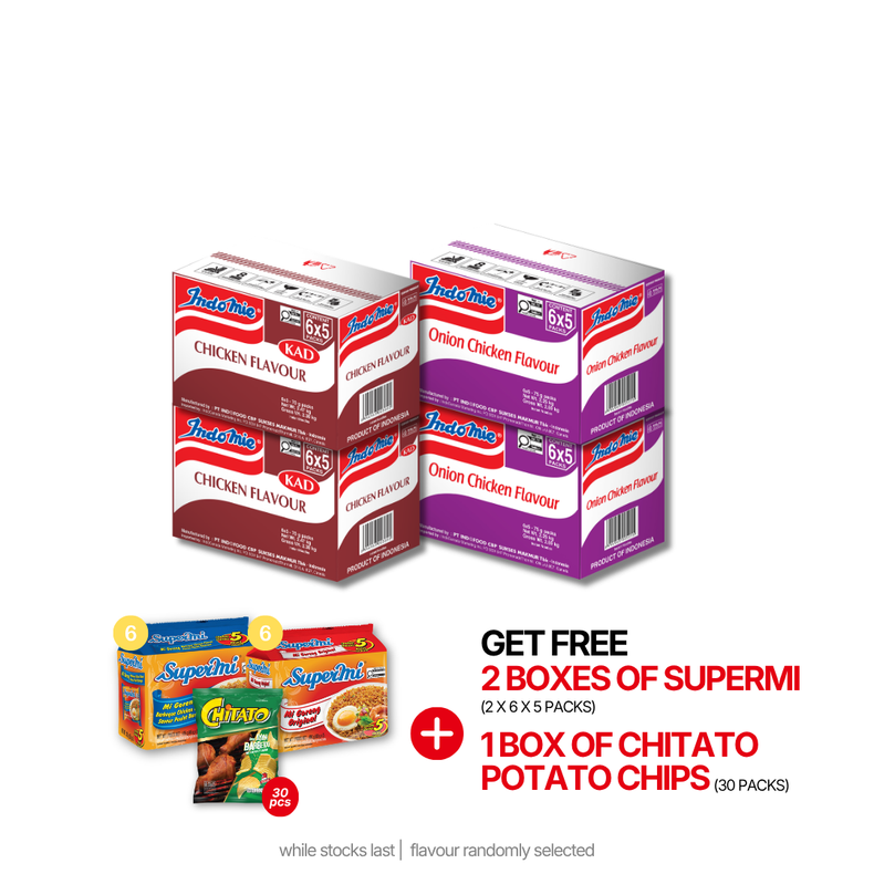 2 Boxes of Chicken Flavour (2 x 30 pk) [BBD: Jul 2026] + 2 Boxes of Onion Chicken Flavour (2 x 30 pk)
