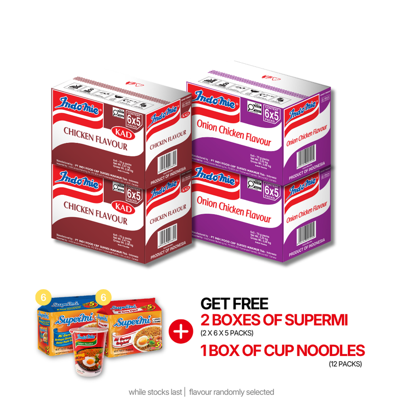 2 Boxes of Chicken Flavour (2 x 30 pk) [BBD: Aug 2026] + 2 Boxes of Onion Chicken Flavour (2 x 30 pk)