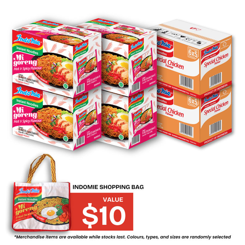4 Boxes of Mi Goreng Hot & Spicy (4 x 30 pk) [BBD: Jan 2026] + 2 Boxes of Special Chicken Flavour (2 x 30 pk) [BBD: Jan 2026]