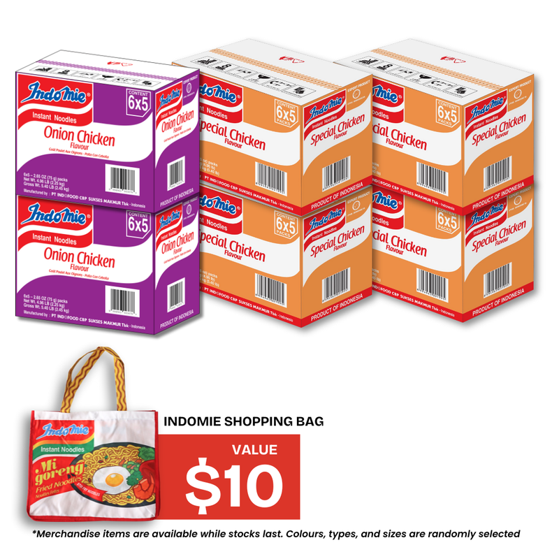 4 Boxes of Special Chicken Flavour (4 x 30 pk) [BBD: Jan 2026] + 2 Boxes of Onion Chicken Flavour (2 x 30 pk) [BBD: Jan 2026] + Shopping Bag