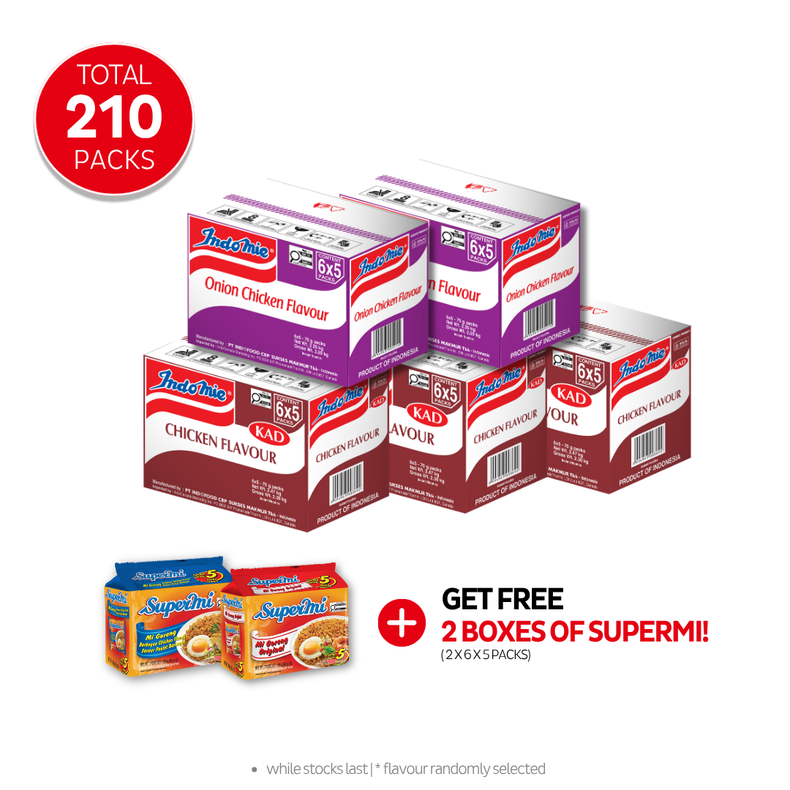 3 Boxes of Chicken Flavour (3 x 30 pk) [BBD: Jul 2026] + 2 Boxes of Onion Chicken Flavour (2 x 30 pk)