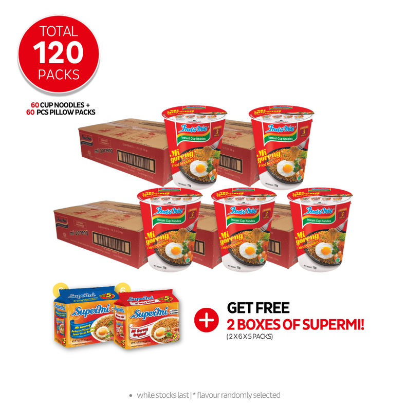 5 Boxes of Mi Goreng Cup (5 x 12 cups)