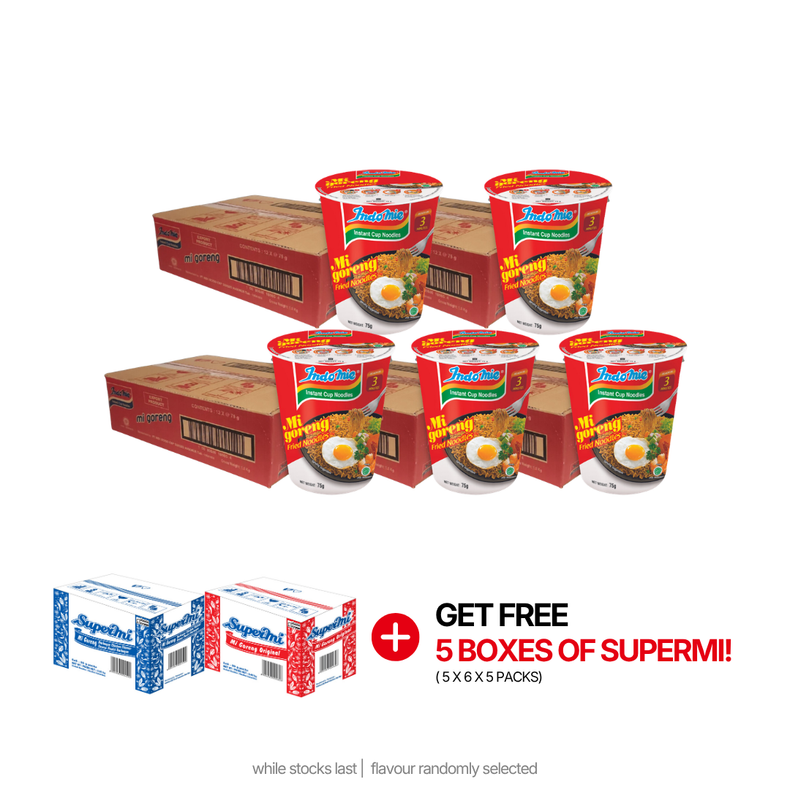 5 Boxes of Mi Goreng Cup (5 x 12 cups)