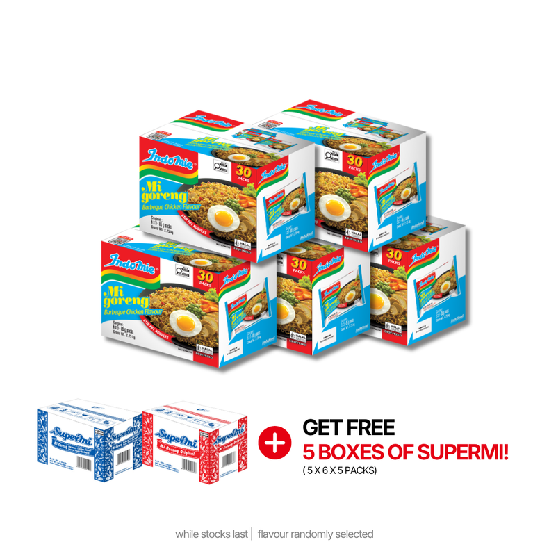 5 Boxes of Mi Goreng BBQ Chicken (5 x 30 pk)