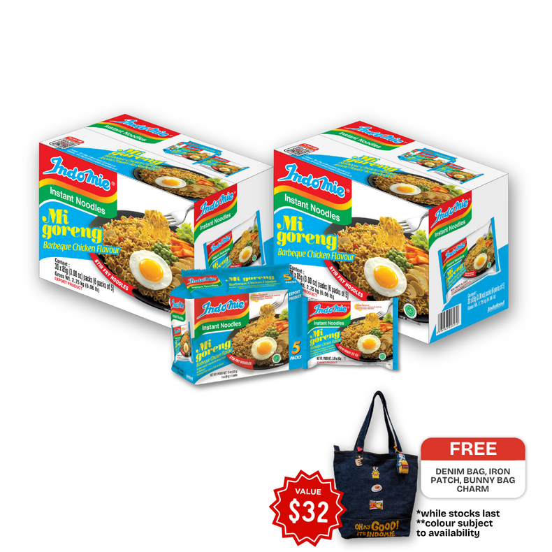 2 boîtes de poulet BBQ Mi Goreng (2 x 30 paquets)
