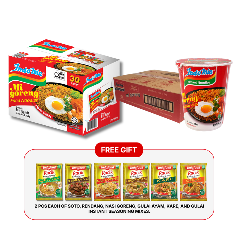 Mi Goreng Special (30 pk) + Indomie Mi Goreng Cup (12 pk)