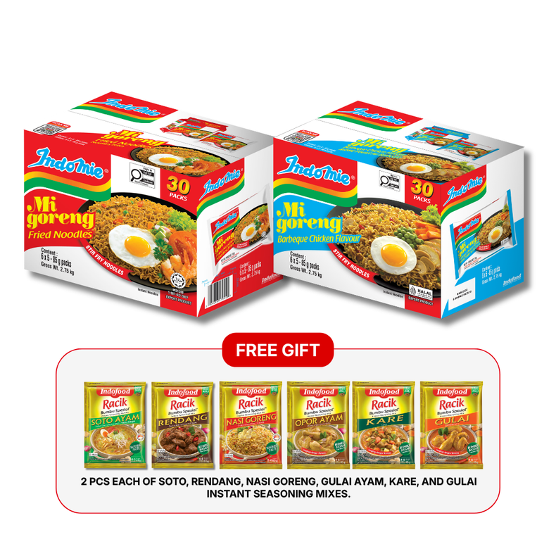 Mi Goreng Special (30 pk) + Mi Goreng BBQ Chicken (30 pk)