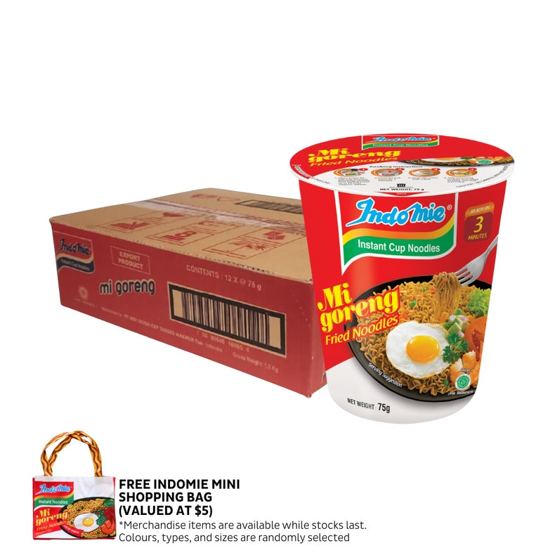 Indomie Mi Goreng Cup (12 cups) [BBD: Feb 2026]