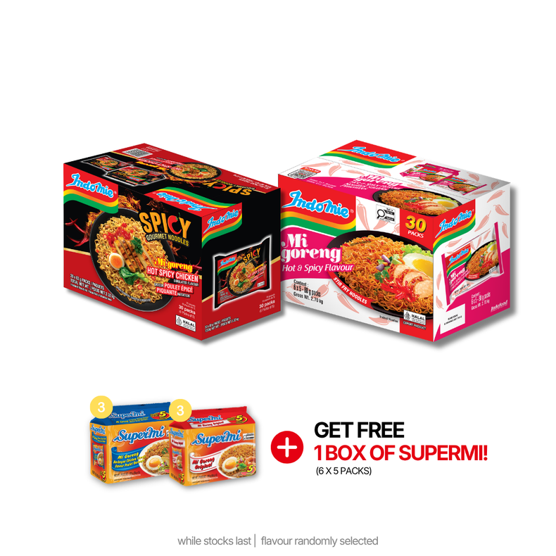 Mi Goreng Hot & Spicy (30 pk) + Mi Goreng Hot Spicy Chicken (30 pk)