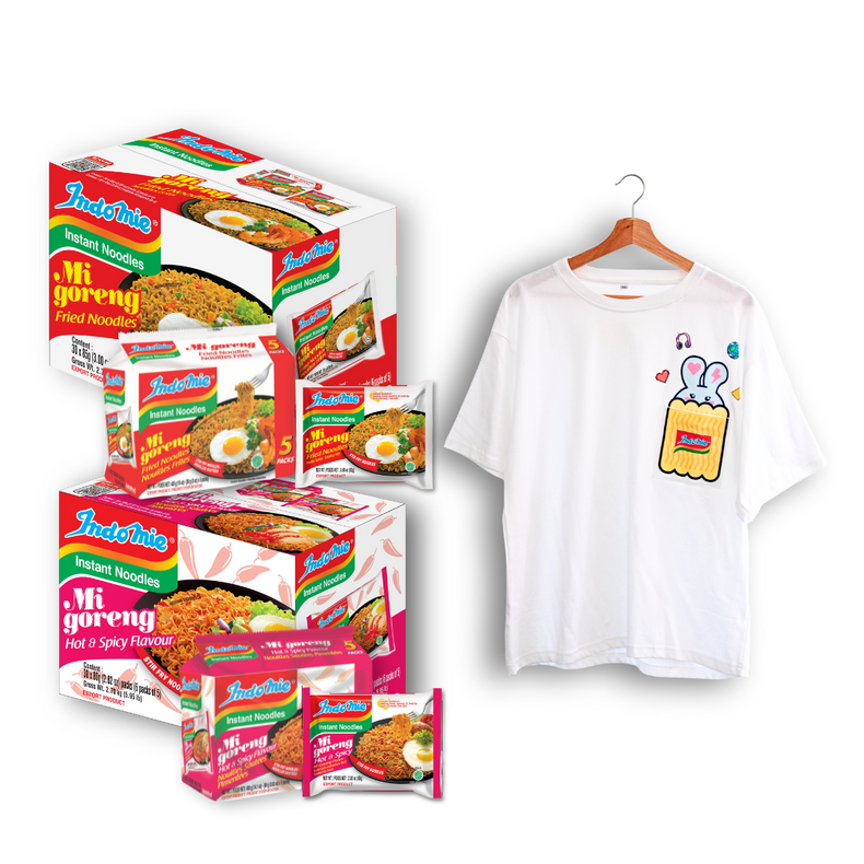 Mi Goreng Special (30 pk) + Mi Goreng Hot & Spicy (30 pk) + Bunny T-Shirt
