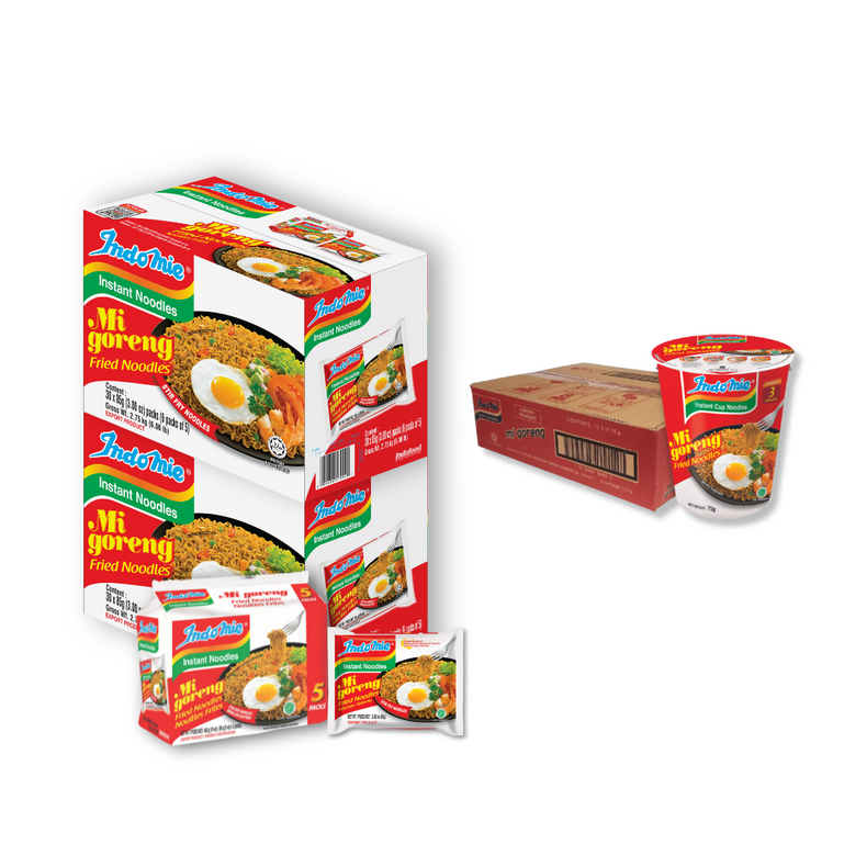 2 Boxes of Mi Goreng Special (2 x 30 pk) + Indomie Mi Goreng Cup (12 cups)