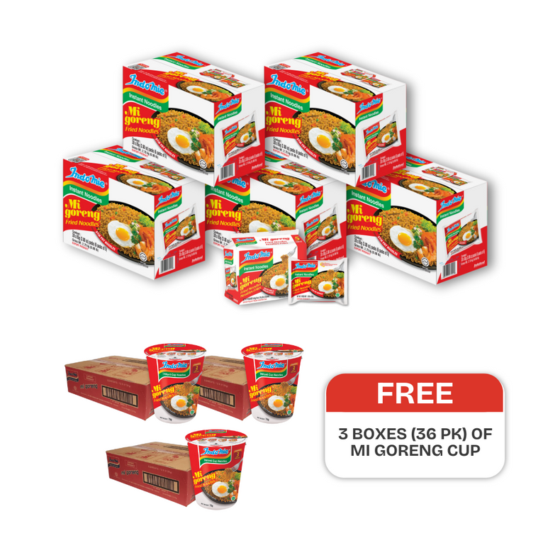 5 Boxes of Mi Goreng Special (5 x 30 pk) [BBD: Nov 2025] + FREE 3 BOXES INDOMIE MI GORENG CUP (3 x 12 pk)