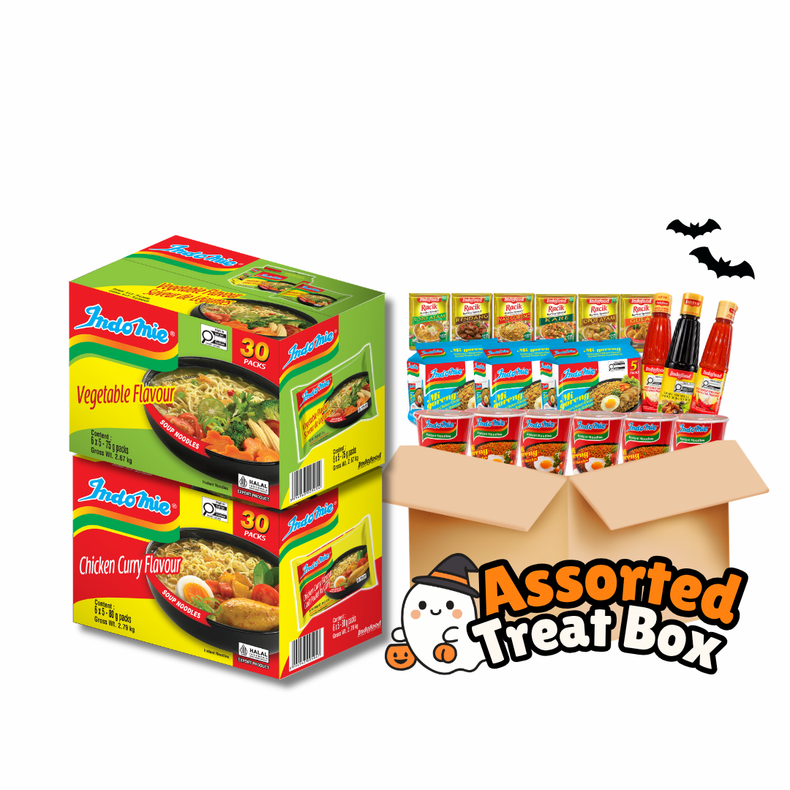 Vegetable Flavour (30 pk) + Chicken Curry Flavour (30 pk) [BBD: March 2027] + Assorted Treat Box