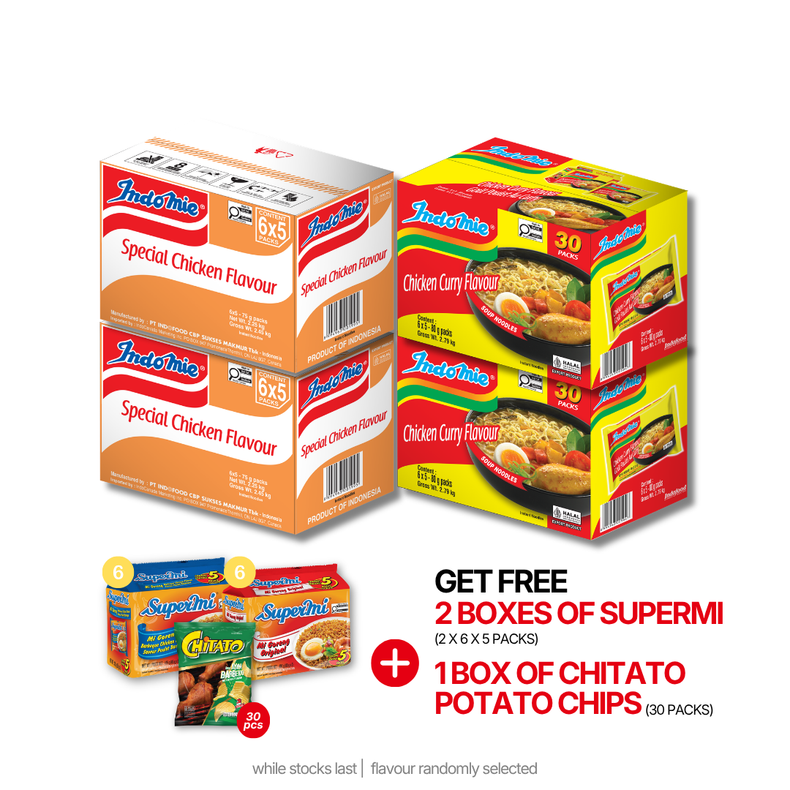 2 Boxes of Chicken Curry Flavour (2 x 30pk)  + 2 Boxes of Special Chicken Flavour (2 x 30pk)